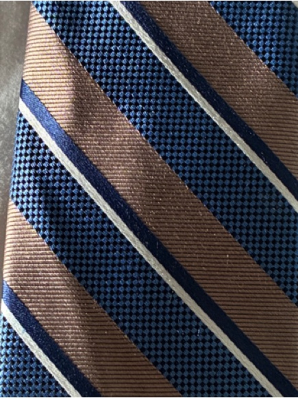 Reserved Blue and Brown Striped Men's Tie